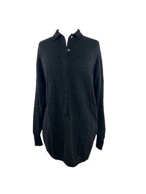 Vtg Krizia Maglia Sz L Gray Wool Angora Long Sweater Italy Made Neiman Marcus